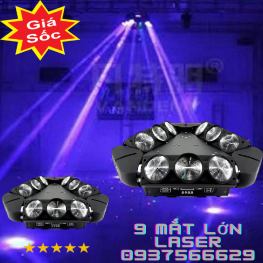 Moving 9 Mắt Lớn Laser (3in1) - Đèn Sân Khấu Tphcm