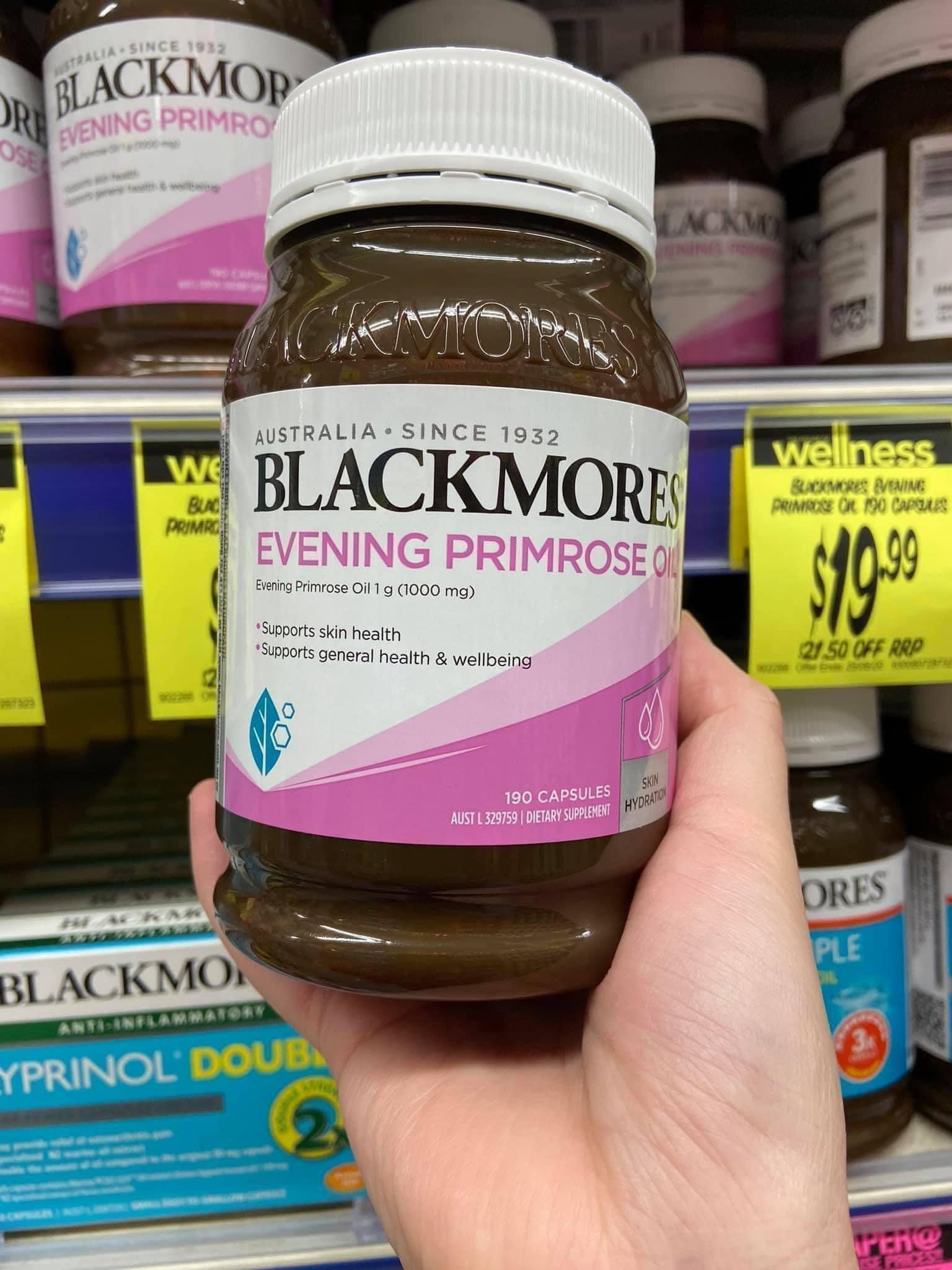 Tinh dầu hoa anh thảo Blackmores Evening Primrose Oil của Úc (mẫu mới)