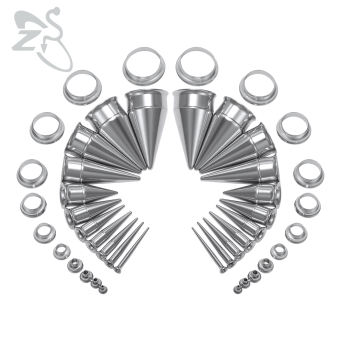 1 Cặp Dụng Cụ Chụp Tai 2-18Mm 2 Trong 1, Nút Tai Inox Khuyên Nong Tai Loe Đôi Khuyên Nong Tai Khuyên Nong Tai Đường Hầm Thịt Cho Nam Nữ Cơ Thể Piercing Đồ Trang Sức