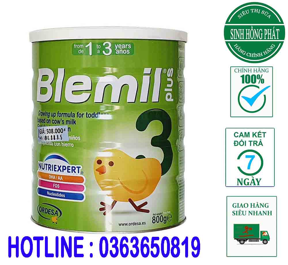 Sữa blemil plus 3 800g