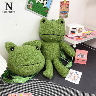 Nallcheer xấu xí túi đưa thư dễ thương nam và nữ ếch Túi phiên bản Hàn Quốc Ins Búp Bê Cá Tính Búp bê túi đeo vai túi vải nhung