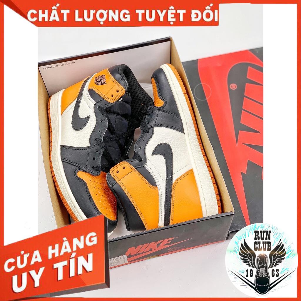[VIDEO ẢNH THẬT+HỘP BẢO VỆ+FREESHIP] giầy thể thao Jordan 1 cổ cao cam trắng thời trang