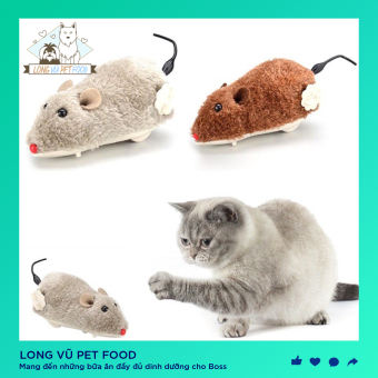 Đồ chơi cho mèo Chuột bông chạy dây cót, đồ chơi cho chó, đồ chơi cho mèo, đồ thú cưng - Long Vũ Pet Food
