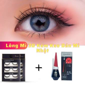 Lông Mi Cao Cấp 3D+ Kèm Keo Dán Mi Kimasoo Nhật