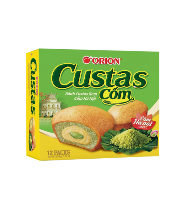 Bánh custas kem cốm hà nội hộp 276g