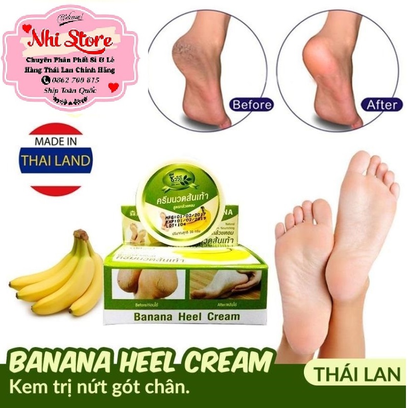 Combo 6 hộp kem nứt gót chân chuối banana heel cream thái lan