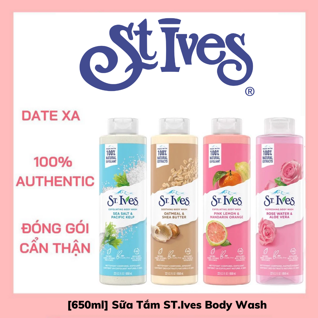[650ml] Sữa Tắm ST.Ives Refreshing Body Wash