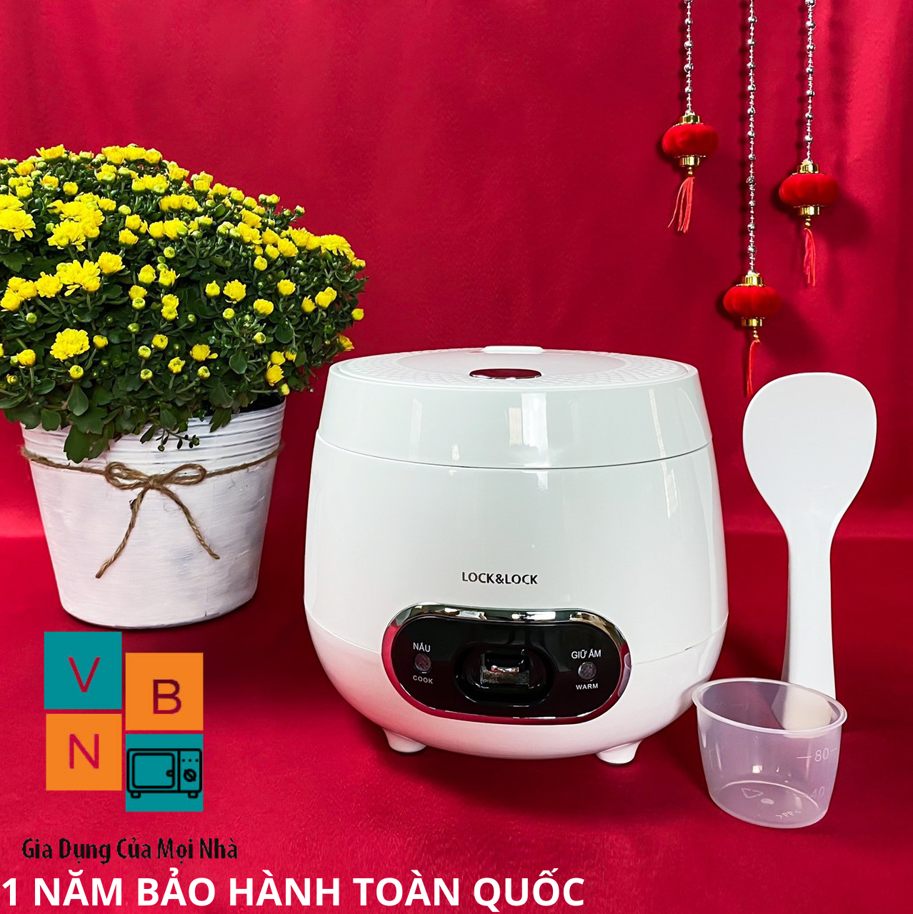 Nồi cơm điện mini lock&lock-ejr426 0.8l - cơ chế gia nhiệt 4 chiều, sang trọng, tinh tế