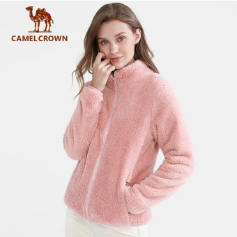 Camel Crown Áo Khoác Lông CừU Dài Tay Ngoài Trời Cho Nữ Dày Dặn Và Lông Cừu