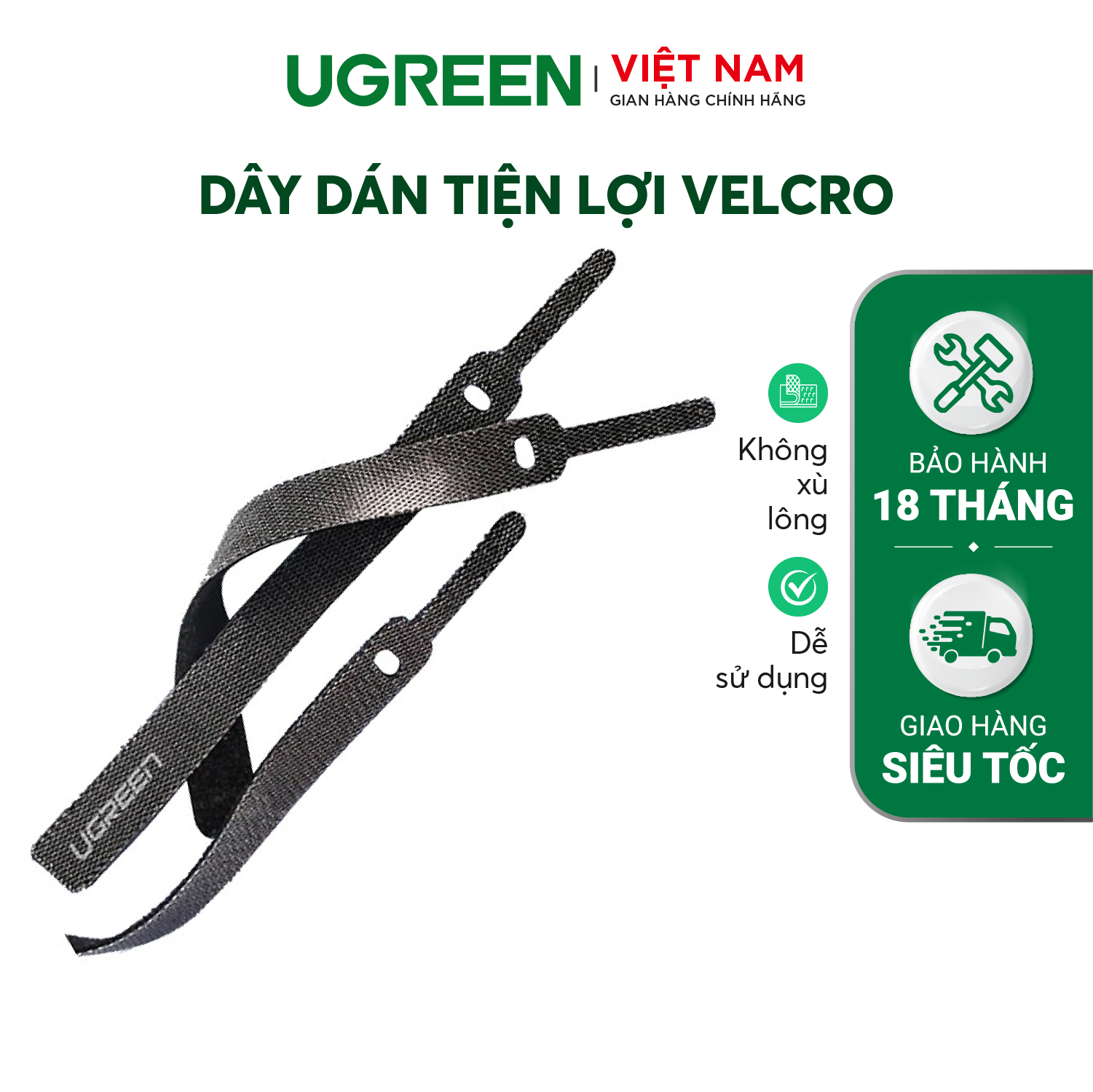 Dây dán velcro tiên lợi ugreen lp146 tiện dụng đa năng | bảo hành 18 tháng 1 đổi 1 50370