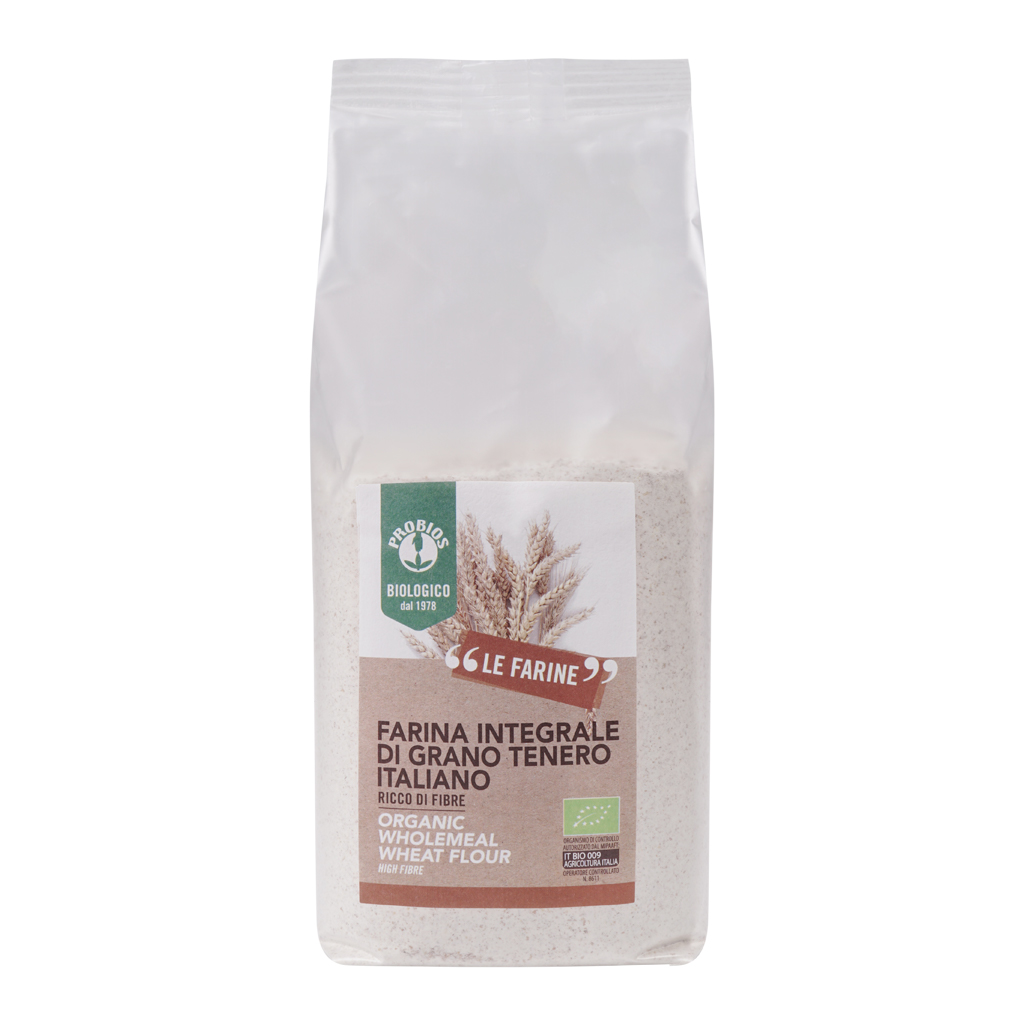 Bột Mì Nguyên Cám Hữu cơ 1kg Probios Organic WholeMeal Wheat Flour