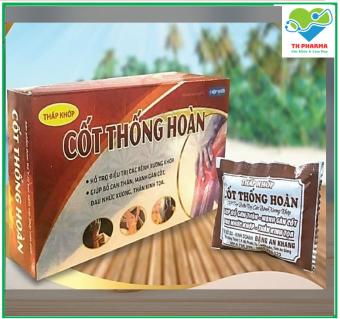 Viên Uống Thấp Khớp Cốt Thống Hoàn - Hổ trợ đau khớp - Đau thần kinh tọa - Thoát vị đĩa đệm , Bổ gan Thận , mạnh gân cốt - Hộp 10 gói - TH PHARMA