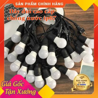 Dây Đèn 5M 10 Bóng ,10M 20 Bóng, Bóng 3W Ánh Sáng Vàng , Trắng,  Dây Đèn Led Trang Trí Sân Vườn Ngoài Trời Chống Nước