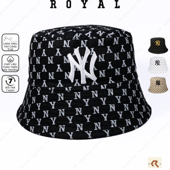 Mũ bucket mlb monogram ny nón bucket new york yankees vải kaki cotton - Royal Shop