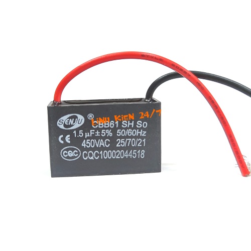 Tụ quạt dây senju cbb61 1.5 uf 450v chính hãng