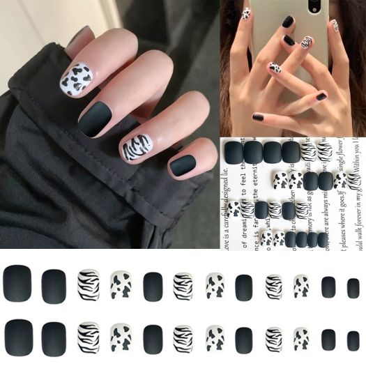 100 mẫu nail đen trắng cá tính độc đáo dẫn đầu xu hướng