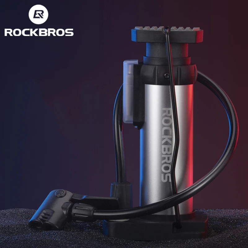 【Giao hàng địa phương】ROCKBROS Bơm Xe Máy 80 PSI Cao Cấp Hợp Kim Nhôm Xe Đạp Mini Bơm AV/FV Máy Bơm Hơi Không Khí Di Động MTB Xe Đạp Đường Bộ bơm Chân