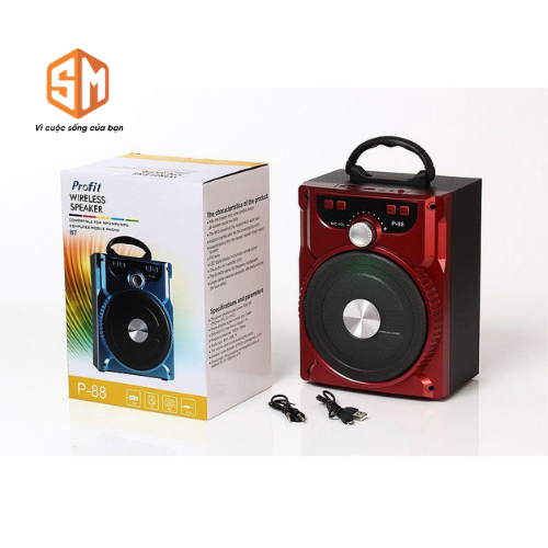 Loa kéo karaoke bluetooth p88 kiomic âm thanh cực đỉnh pin sạc tiện lợi - tặng micro hát cực hay
