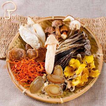 Set hầm 11 loại nấm và bào ngư khô đại bổ dưỡng, gói nấm hầm gà 100g tiện lợi