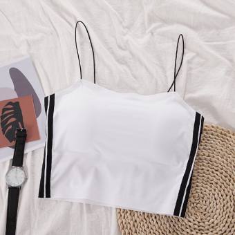 Áo 2 dây bún sọc trắng đen cá tính