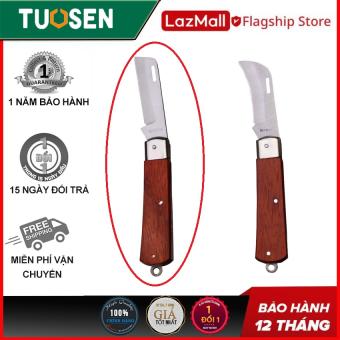 Dao tuốt dây điện (tay gỗ), dao gọt vỏ dây điện, dao đa năng TUOSEN / Tuo Sen