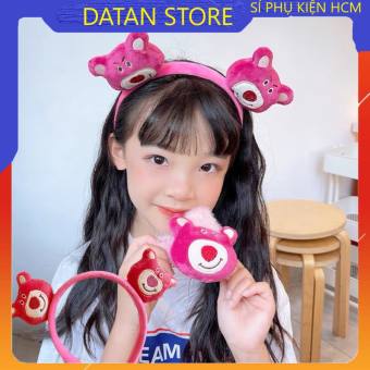 Băng đô cài tóc, bờm tóc hình thú 3D hàn quốc Heo con- Ếch- Thỏ- Gấu - Sâu