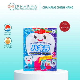 Kẹo Ngậm Chống Sâu Răng Cho Bé Mix 3 Vị Beanstalk Nhật Bản (18 Viên/Gói)