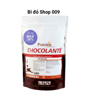 1kg socola sô cô la chocolate nguyên chất SỮA 38% Puratos - Bí đỏ shop Bao bì Nguyên liệu dụng cụ làm bánh