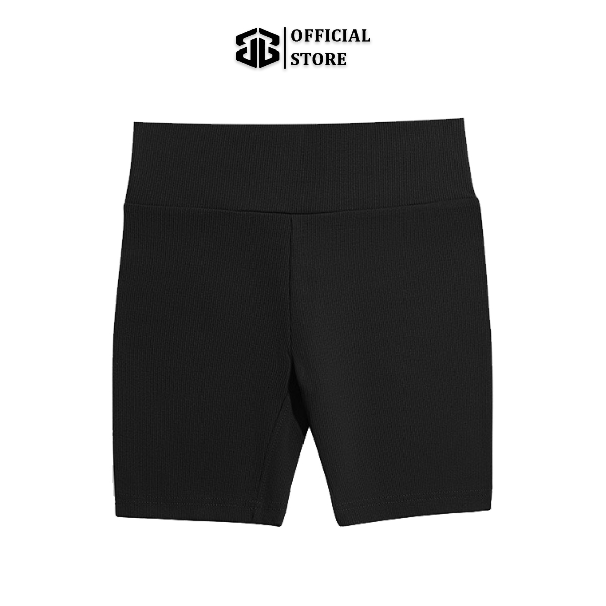 Quần legging nữ lửng cạp cao biker short vải gân cotton co giãn 4 chiều - bb real
