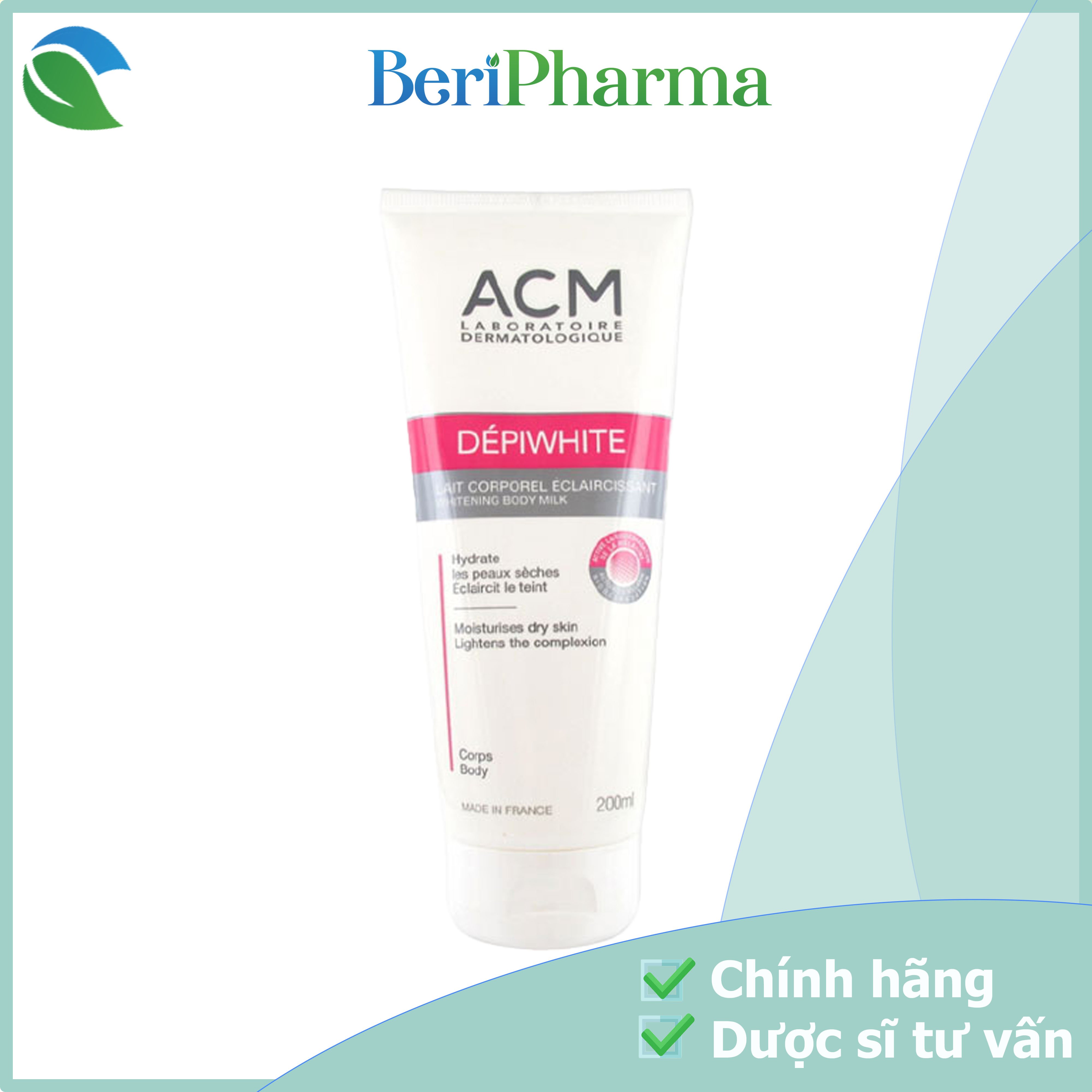 Acm sữa dưỡng thể làm trắng sáng da depiwhite whitening body milk 200ml