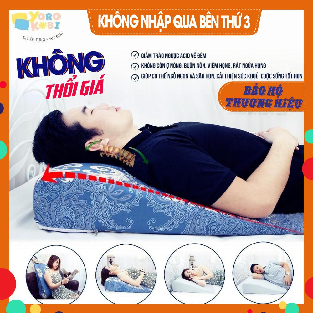 GỐI CHỐNG TRÀO NGƯỢC DẠ DÀY NGƯỜI LỚN YOROKOBI KT60x60x16CM (BO TRÒN), HÀNG CHÍNH HÃNG