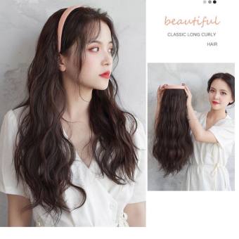 tóc giả kèm băng đô Hồng❤️FREESHIP😍 tóc xù