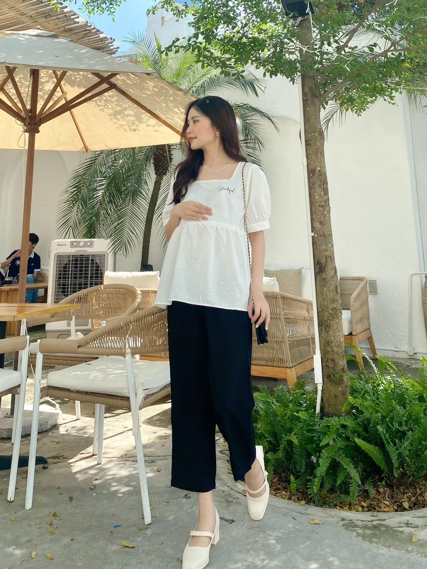 Áo bầu cổ vuông - size m/l