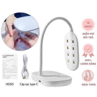 Máy hơ móng mini tích điện K1 SNRQI 12W Đèn Led Máy Hơ Nail Dạng Đứng Tích Điện Đèn hơ mini để bàn