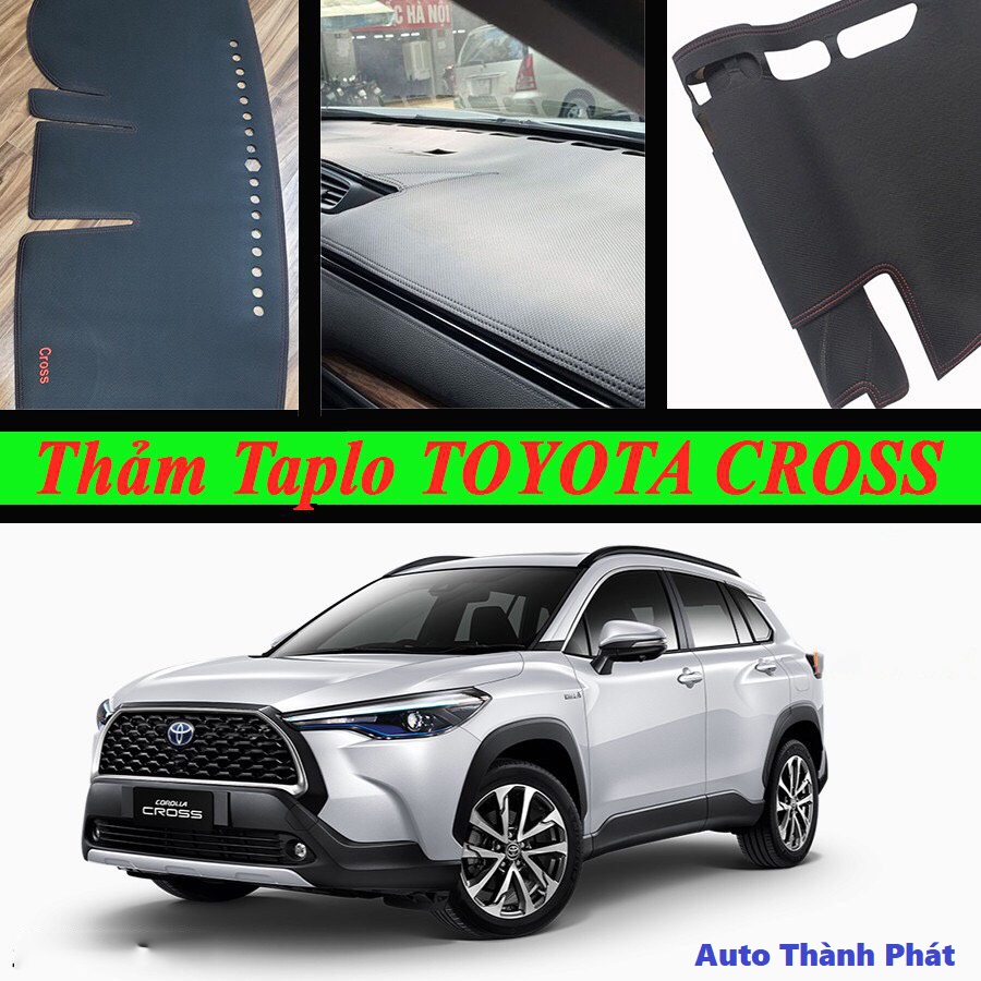 Thảm Taplo da Toyota Cross 2020-2024 Mẫu Da Carbon Cao Cấp Loại 1 ( BH 12 tháng )