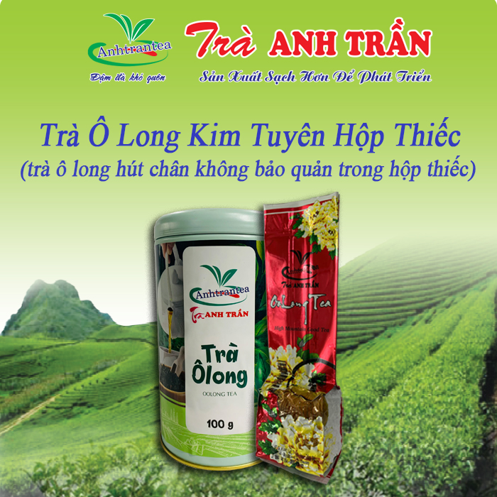 Olong-Trà Ô Long kim tuyên hộp thiếc