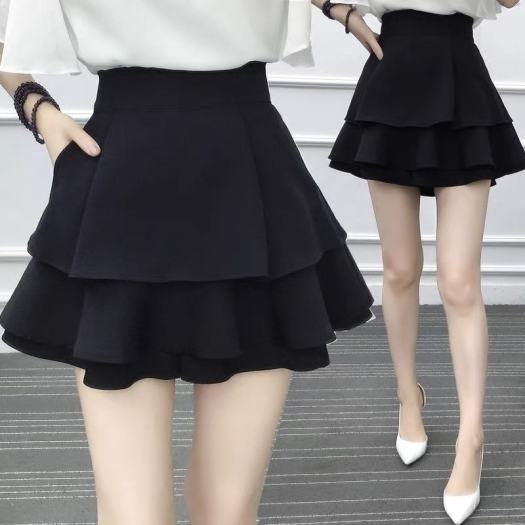 Chân váy chữ A ngắn màu đen CRCAV36 (ngoài váy bên trong có quần) |  Lazada.vn