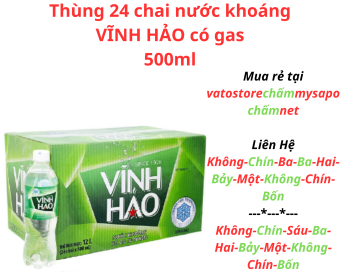 Nước khoáng có ga VĨNH HẢO chai 500ml