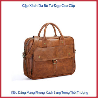 Cặp Giáo Viên Nữ Tư Đẹp Cao Cấp Cặp Xách Da Nam Đeo Chéo Đa Năng Công Sở Đi Học Chơi Đựng Latop Cấp 1 2 3( HQ11)