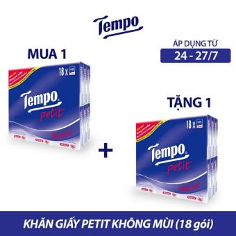 Khăn giấy tempo không mùi  lốc 18 gói