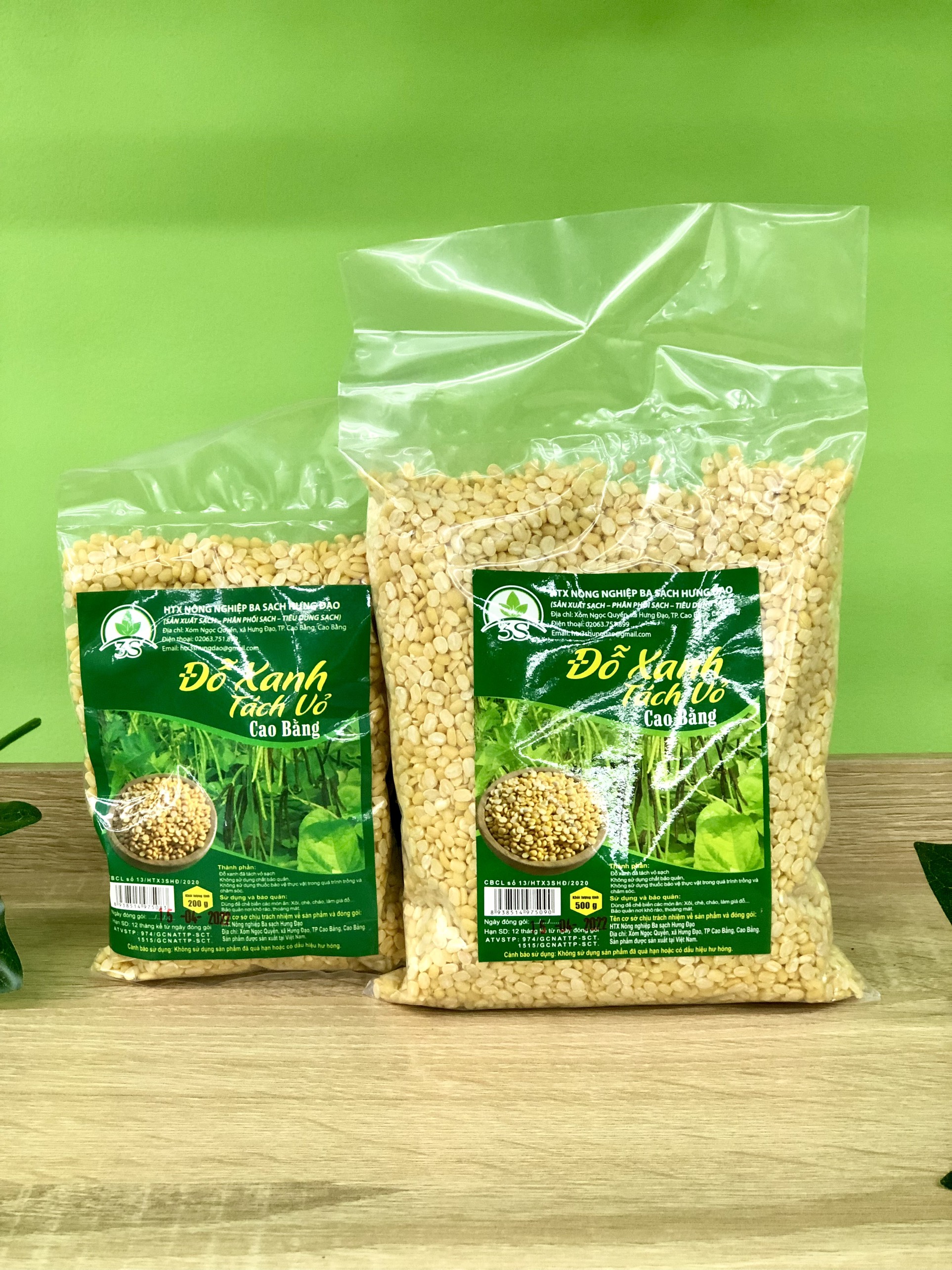 Đỗ xanh tách vỏ cao bằng - túi 200g - 500g