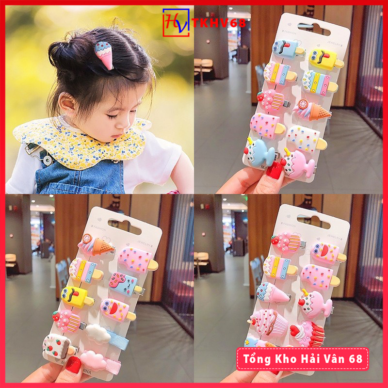 Kẹp tóc cho bé gái hàn quốc siêu cute bảo hành 12 tháng