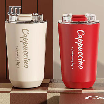 JJT Cốc xe sáng tạo nữ cầm tay Cốc cách nhiệt bằng thép không gỉ cốc cà phê chân không hai lớp