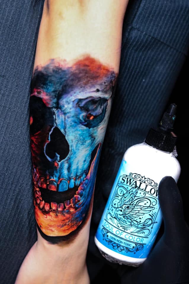 Nước pha màu xăm hình SWALLOW chiết 1 oz.nước kich màu tattoo.nước pha màu tatoo