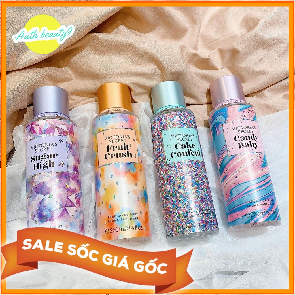 [MẪU MỚI 2021] Xịt Thơm Body Mist Victoria's  Secret Lưu Hương Thơm Mát Suốt Ngày Dài (250ml) Hương Hoa Quả