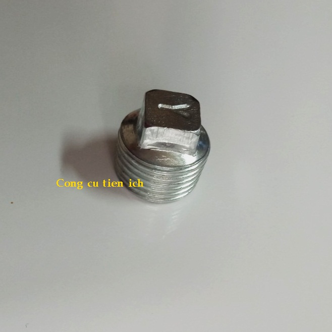 Nút  bịt đầu ống nước ren ngoài 21 (D15) - Chất liệu inox không gỉ