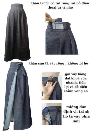 váy chống nắng jean vừa nút vừa dán | Shopee Việt Nam