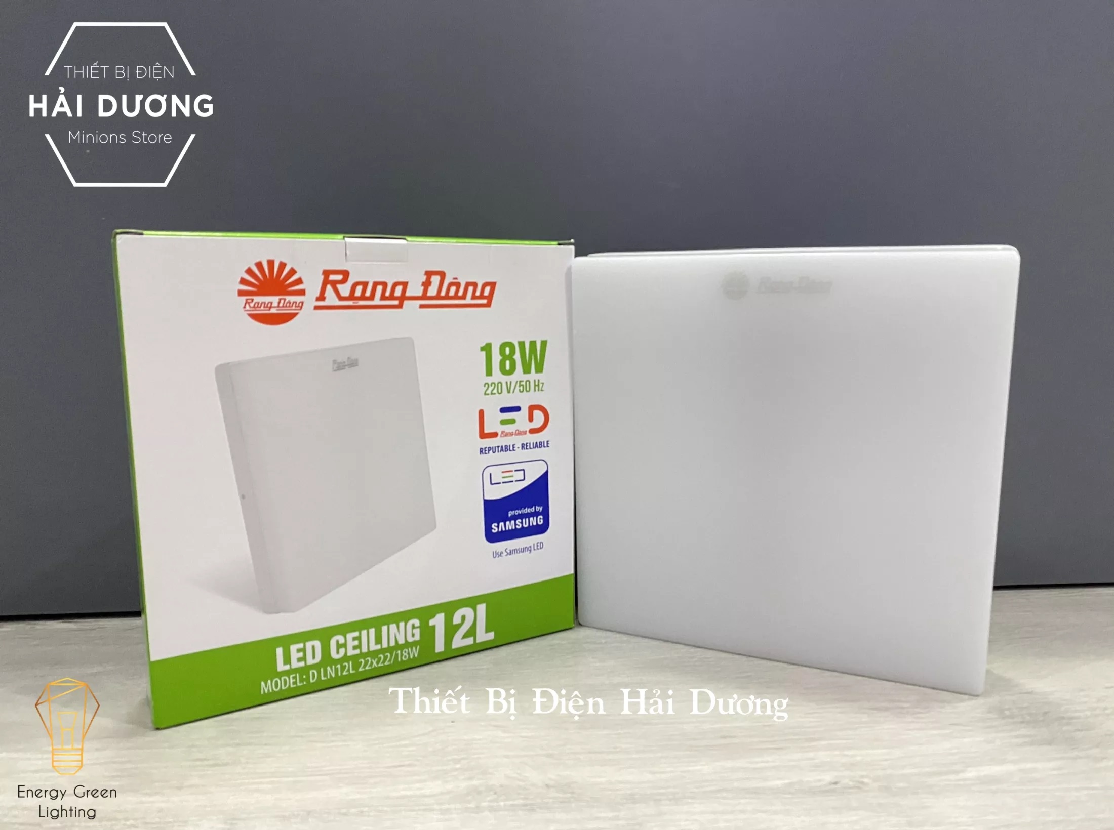 Đèn led downlight ốp trần nổi tràn viền vô cực rạng đông d ln12l 22x22/18w kiểu dáng vuông tròn - siêu đẹp mắt - tiết kiệm điện - bh 2 năm
