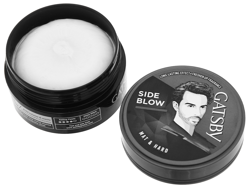 Sáp vuốt tóc nam nữ thơm tạo kiểu cứng giữ nếp chính hãng nhật bản Gatsby Styling Wax Mat & Hard hộp sáp lọ to 75g vuốt tóc khô tạo kiểu Side Blow bôi tạo nếp tóc không bóng gốc nước không bết dễ rửa sạch giá rẻ