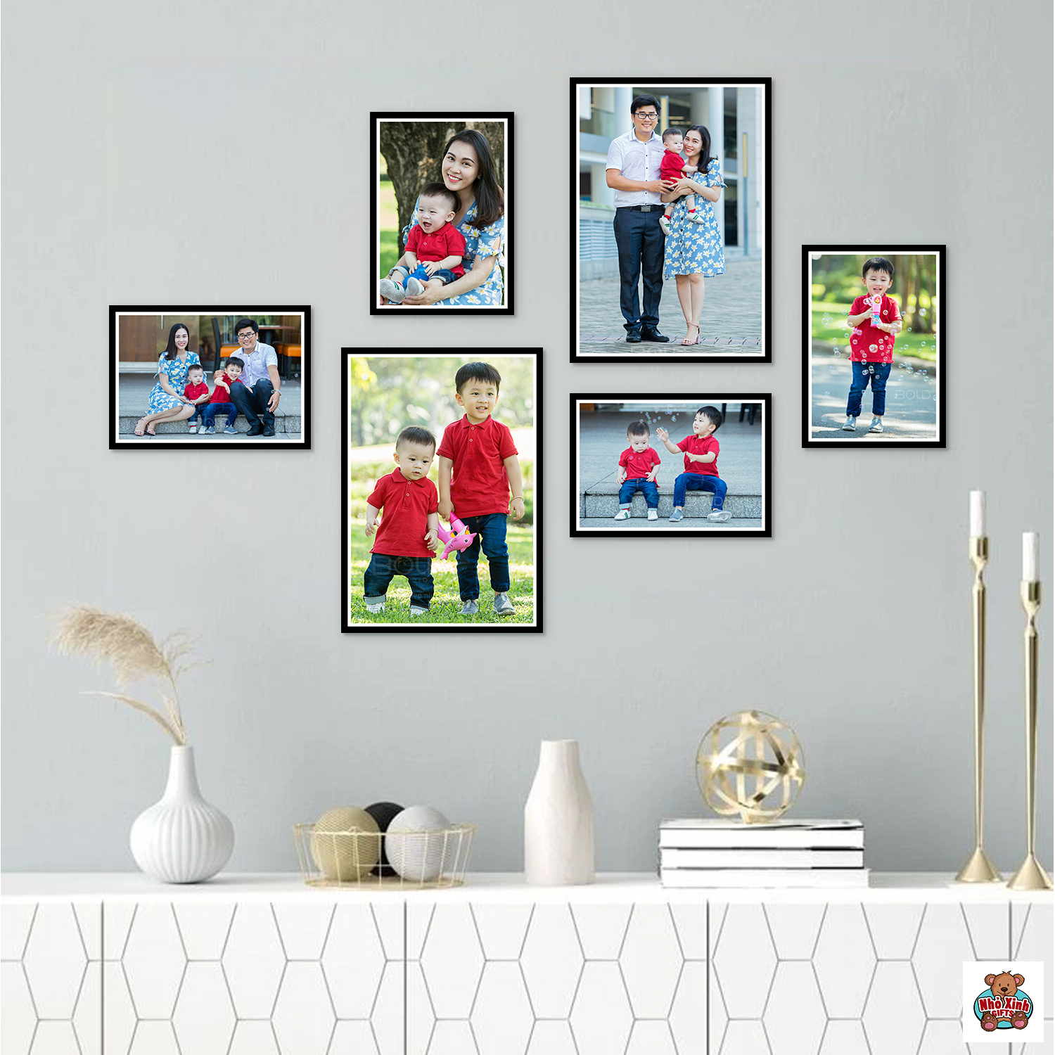 Album treo trường set 6 ảnh - Rửa ảnh gia đình personalized